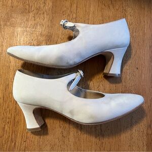 Laura Ashley Vintage Womens Cottagecore Light Pink Ivory Heels 36